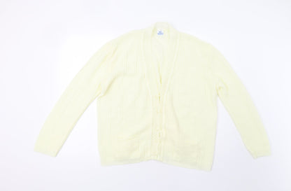 Womens UK Size L Preworn Ivory Cardigan Jumper