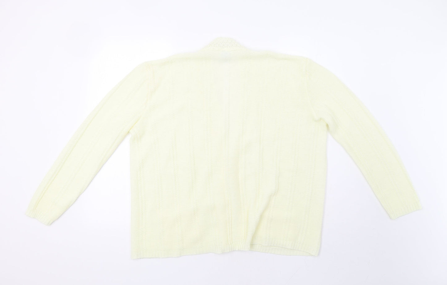 Womens UK Size L Preworn Ivory Cardigan Jumper