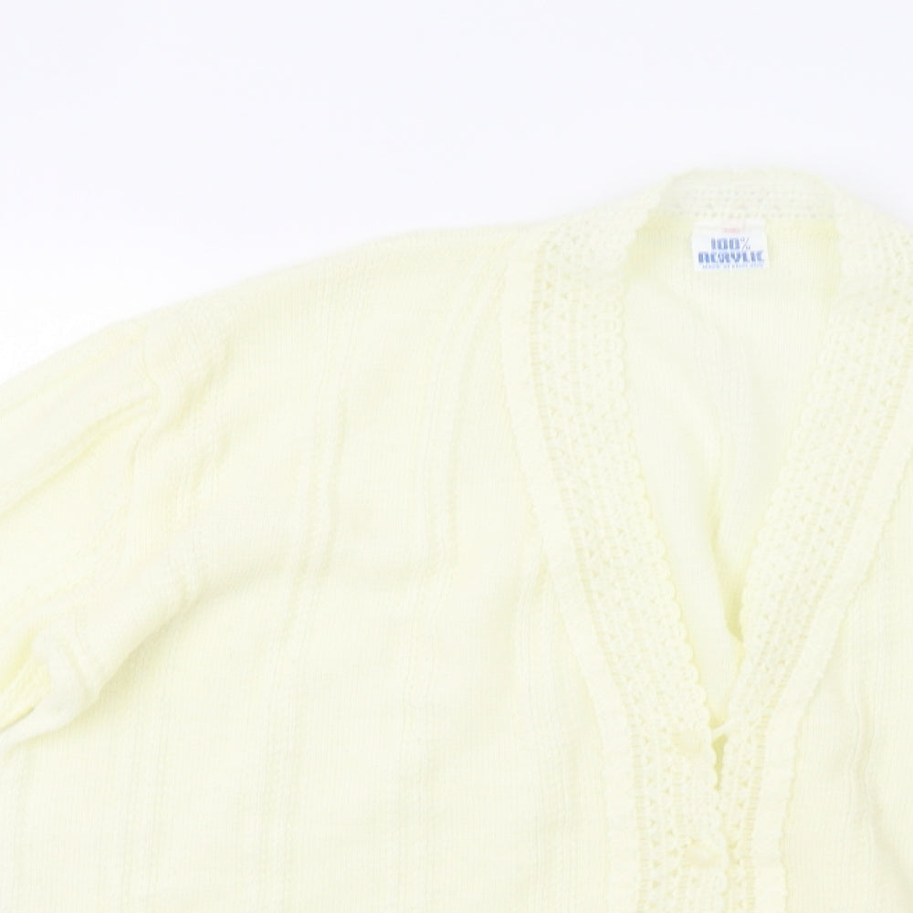 Womens UK Size L Preworn Ivory Cardigan Jumper