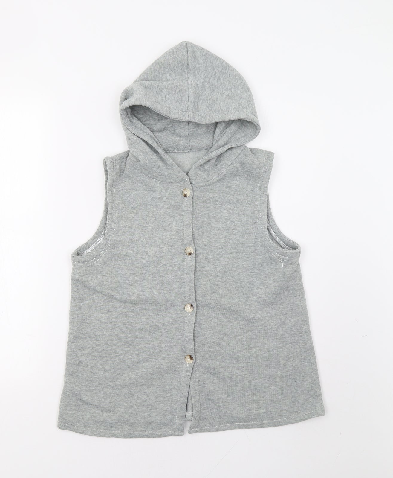 Womens UK Size M Preworn Grey Vest Jumper