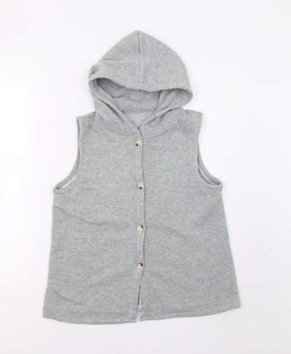 Womens UK Size M Preworn Grey Vest Jumper