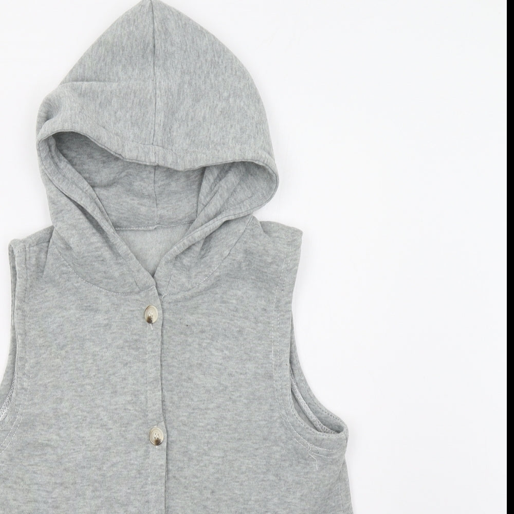 Womens UK Size M Preworn Grey Vest Jumper