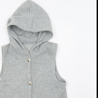 Womens UK Size M Preworn Grey Vest Jumper