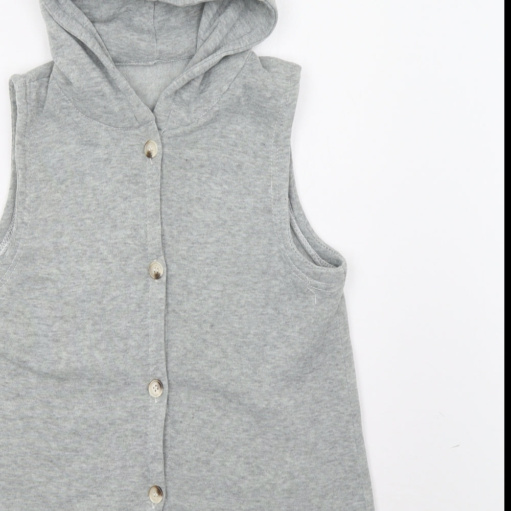 Womens UK Size M Preworn Grey Vest Jumper