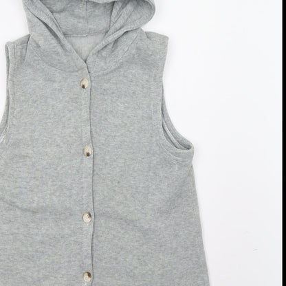 Womens UK Size M Preworn Grey Vest Jumper