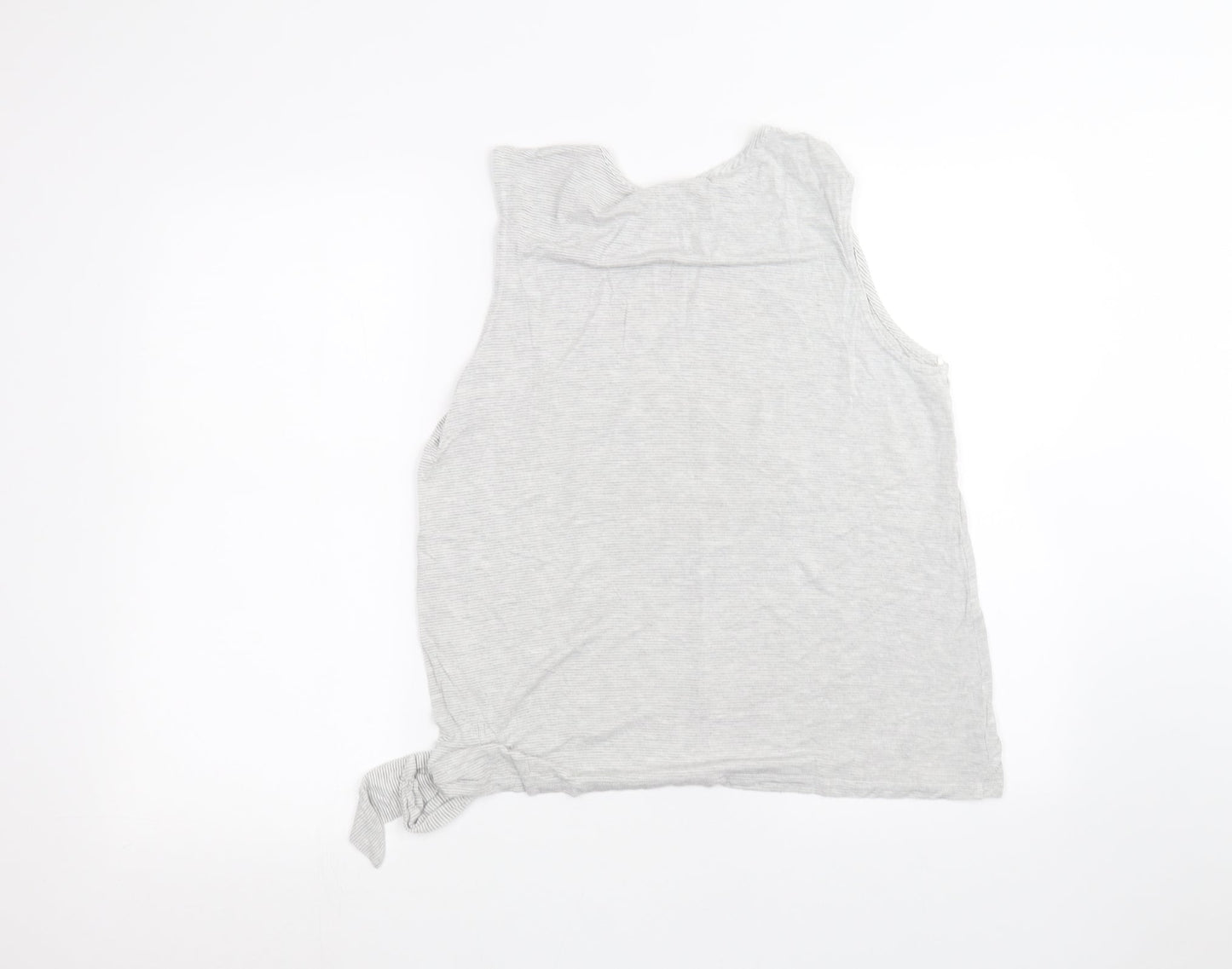 F&F Womens White Striped  Basic T-Shirt Size M