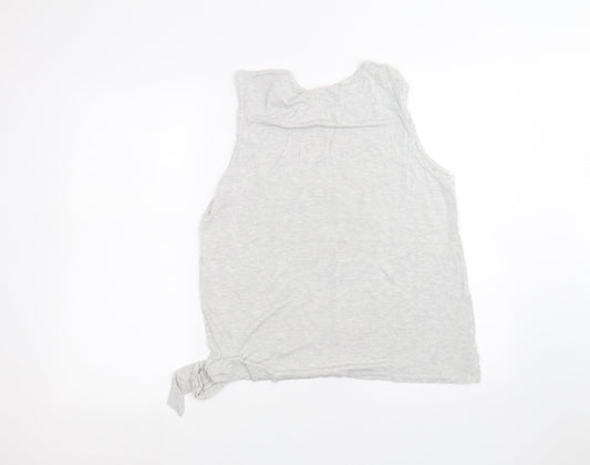 F&F Womens White Striped  Basic T-Shirt Size M