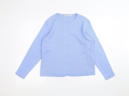 Womens UK Size 12 Emreco Blue Pullover Jumper