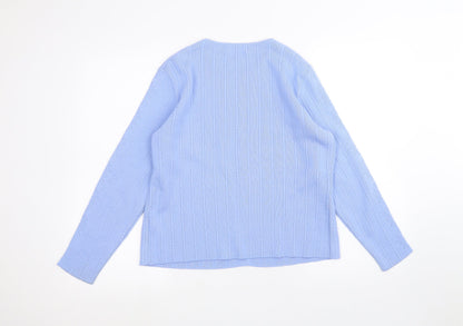 Womens UK Size 12 Emreco Blue Pullover Jumper