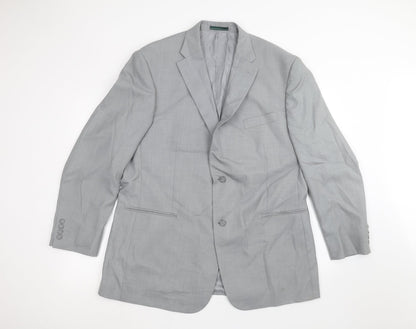 Mens UK Size 46 GREENWOODS Regular Grey Suit Jacket