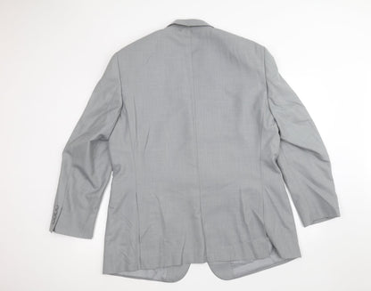 Mens UK Size 46 GREENWOODS Regular Grey Suit Jacket