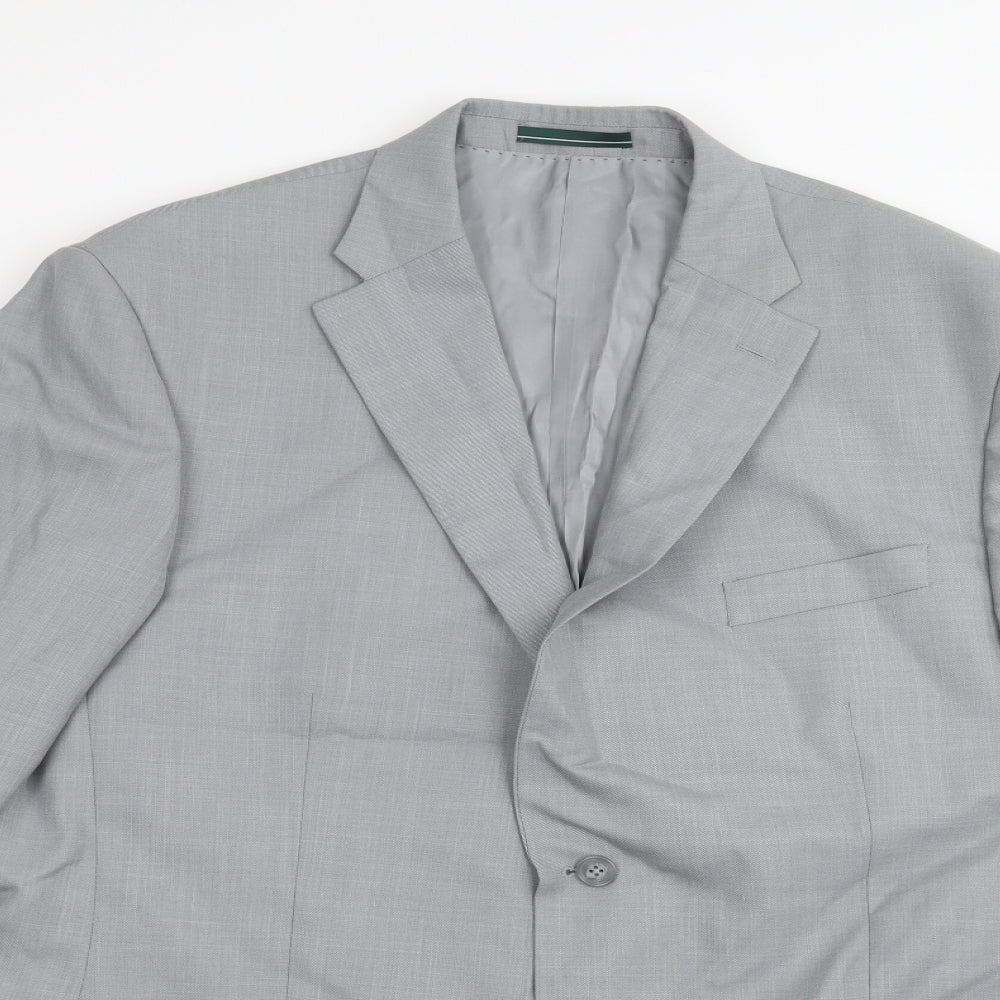 Mens UK Size 46 GREENWOODS Regular Grey Suit Jacket
