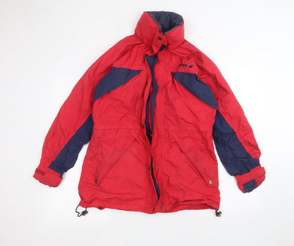 Womens UK Size 10 scanda Red Pea Coat