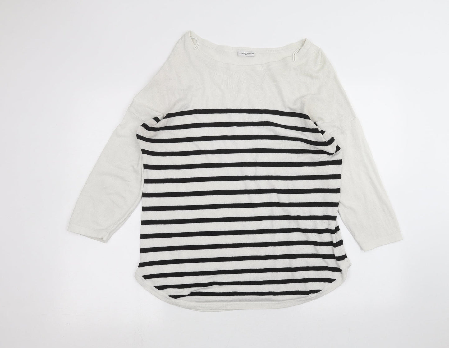Womens UK Size M Jaqueline de Yong White Basic T-Shirt