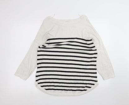 Womens UK Size M Jaqueline de Yong White Basic T-Shirt