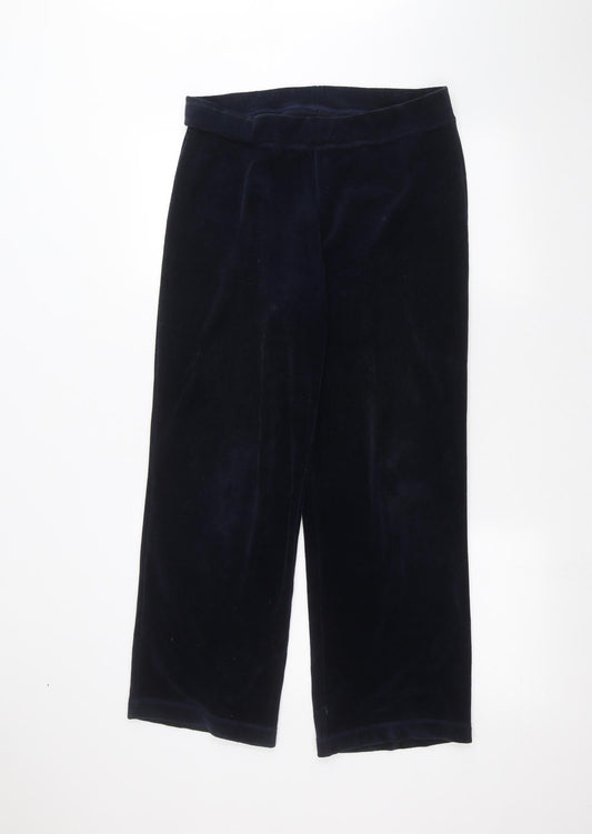 Womens UK Size 10 Marks and Spencer Regular Fit  Blue Trousers