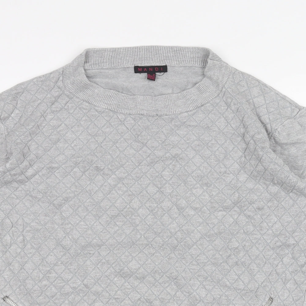 Womens UK Size 8 Mandi Grey Pullover Jumper
