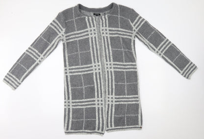 Womens UK Size L Mia Moda Grey Cardigan Jumper