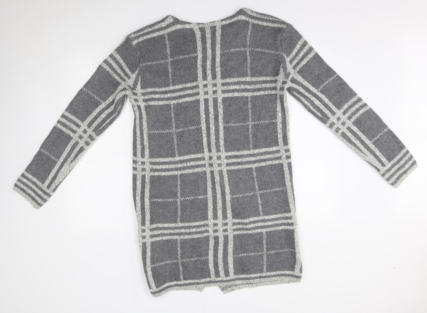 Womens UK Size L Mia Moda Grey Cardigan Jumper