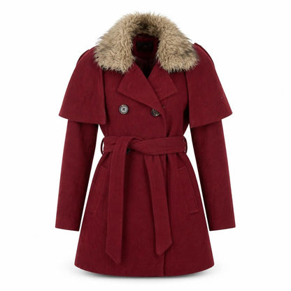 New Look Womens Red   Overcoat Coat Size 12
