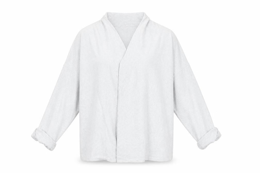 Front view of H&M women’s grey cardigan jumper, size M