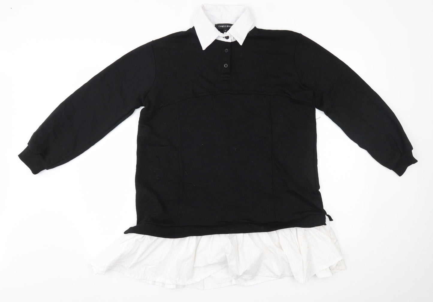 Womens UK Size S cameo rose Black Pullover Jumper