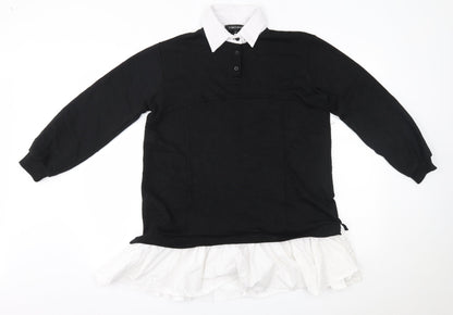 Womens UK Size S cameo rose Black Pullover Jumper
