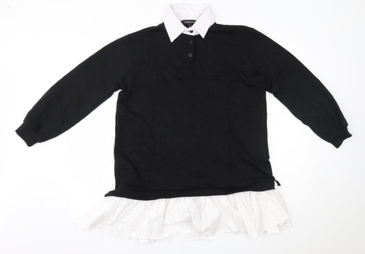 Womens UK Size S cameo rose Black Pullover Jumper