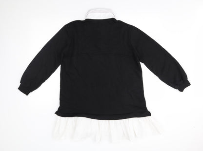 Womens UK Size S cameo rose Black Pullover Jumper