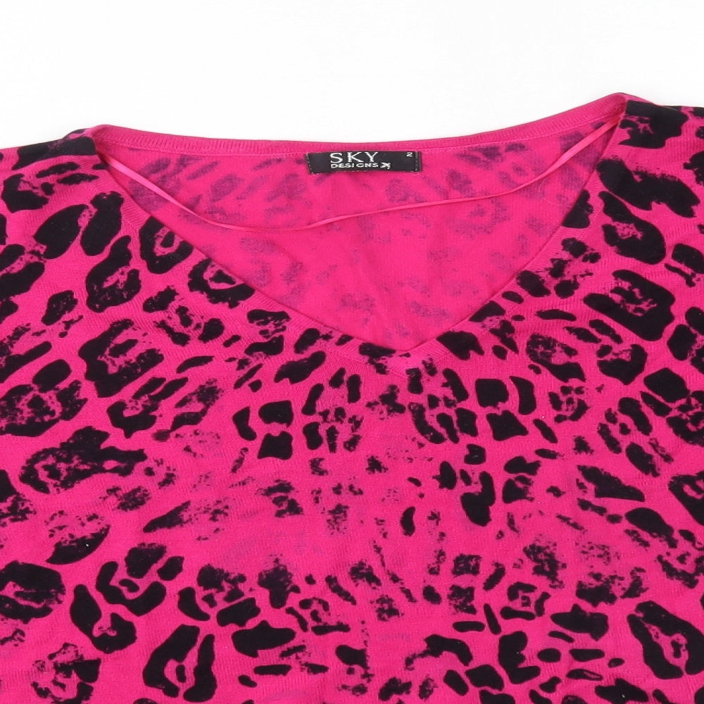 Womens UK Size 2 sky designs Pink Pullover Jumper