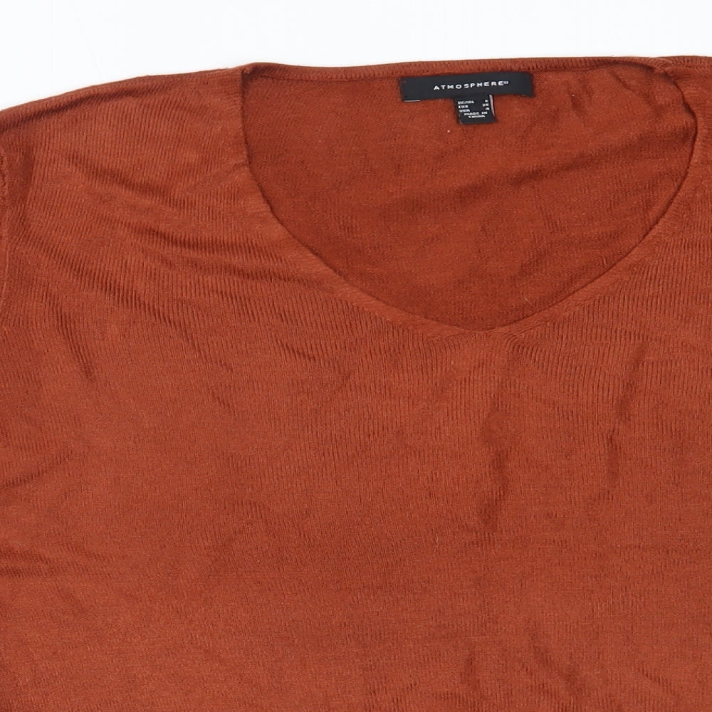 Womens UK Size 8 Atmosphere Brown Pullover Jumper