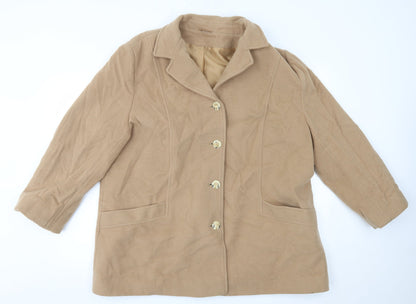 Womens UK Size One Size Preworn Beige Overcoat