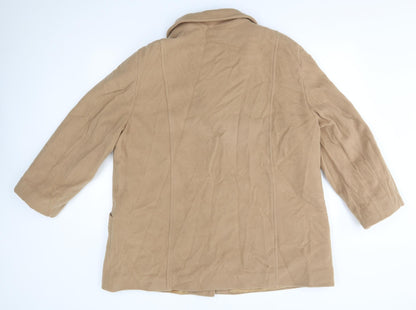 Womens UK Size One Size Preworn Beige Overcoat