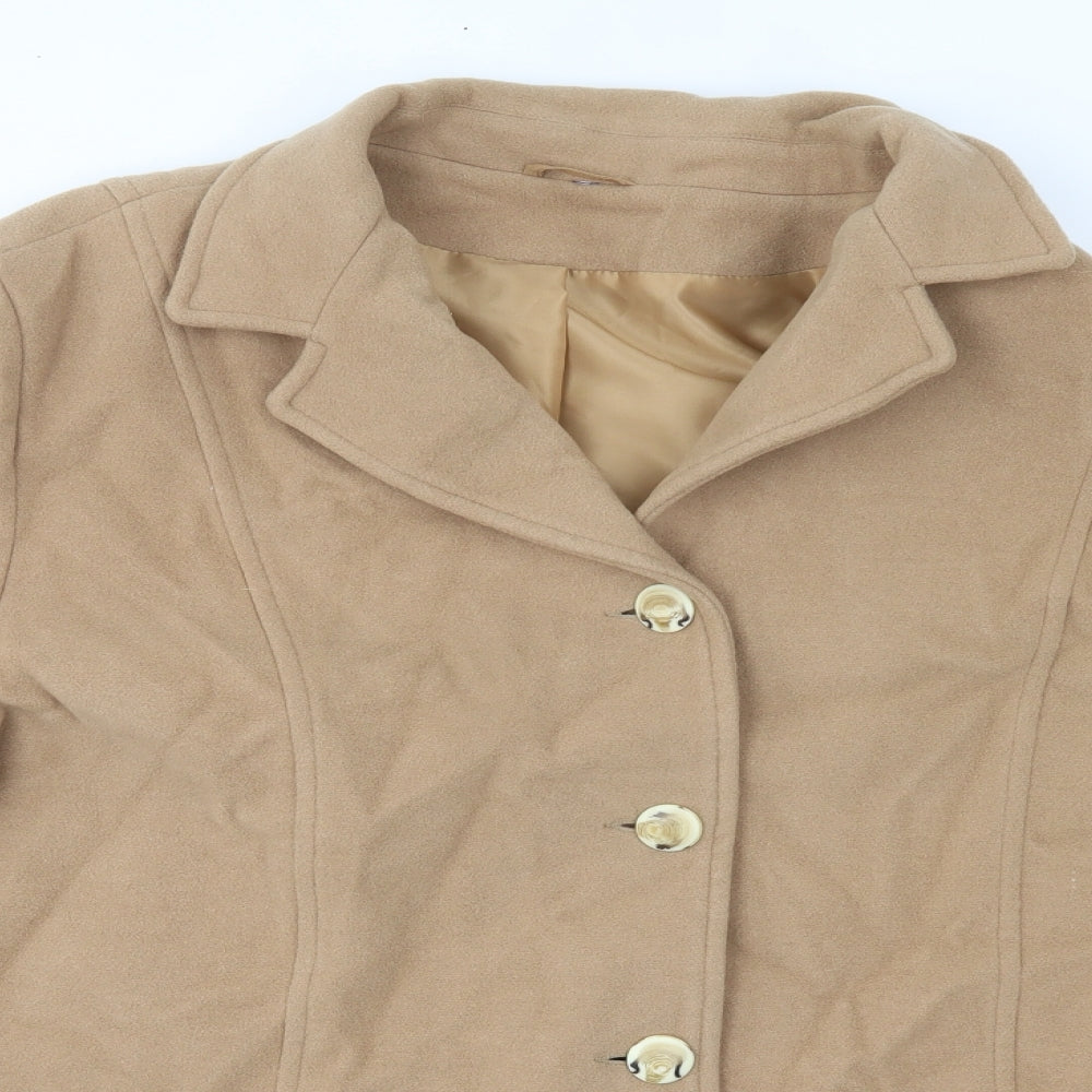 Womens UK Size One Size Preworn Beige Overcoat