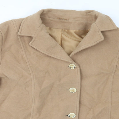 Womens UK Size One Size Preworn Beige Overcoat