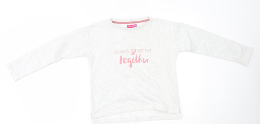 Lily & dan Girls Grey   Pullover Jumper Size 10-11 Years