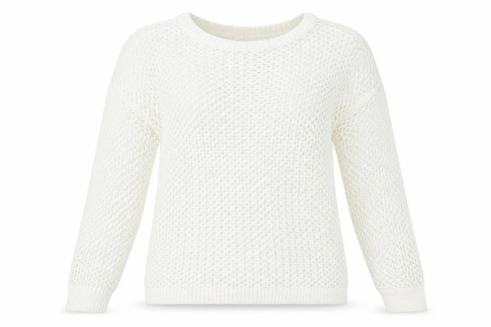 Womens UK Size S Peacocks White Pullover Jumper