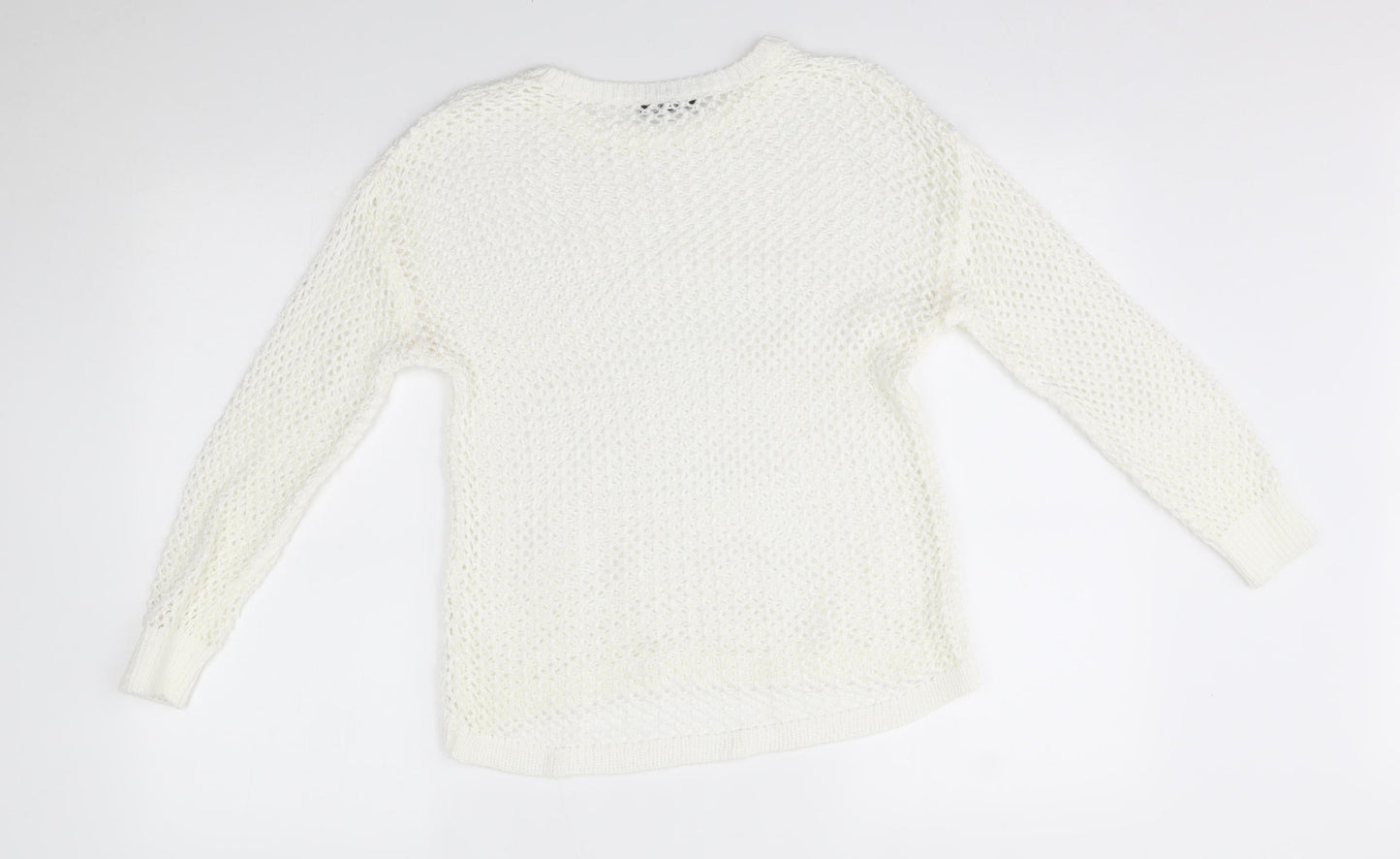 Womens UK Size S Peacocks White Pullover Jumper
