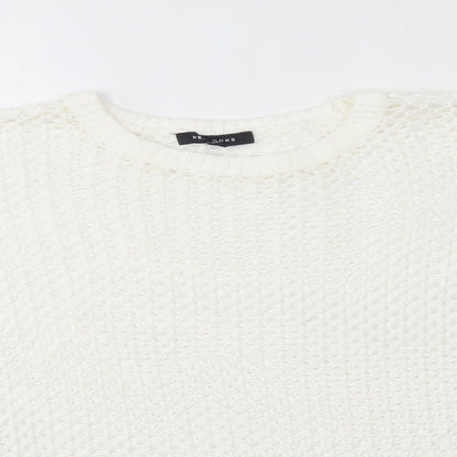 Womens UK Size S Peacocks White Pullover Jumper