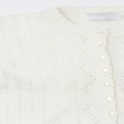 nuggets Womens White   Cardigan Jumper Size M