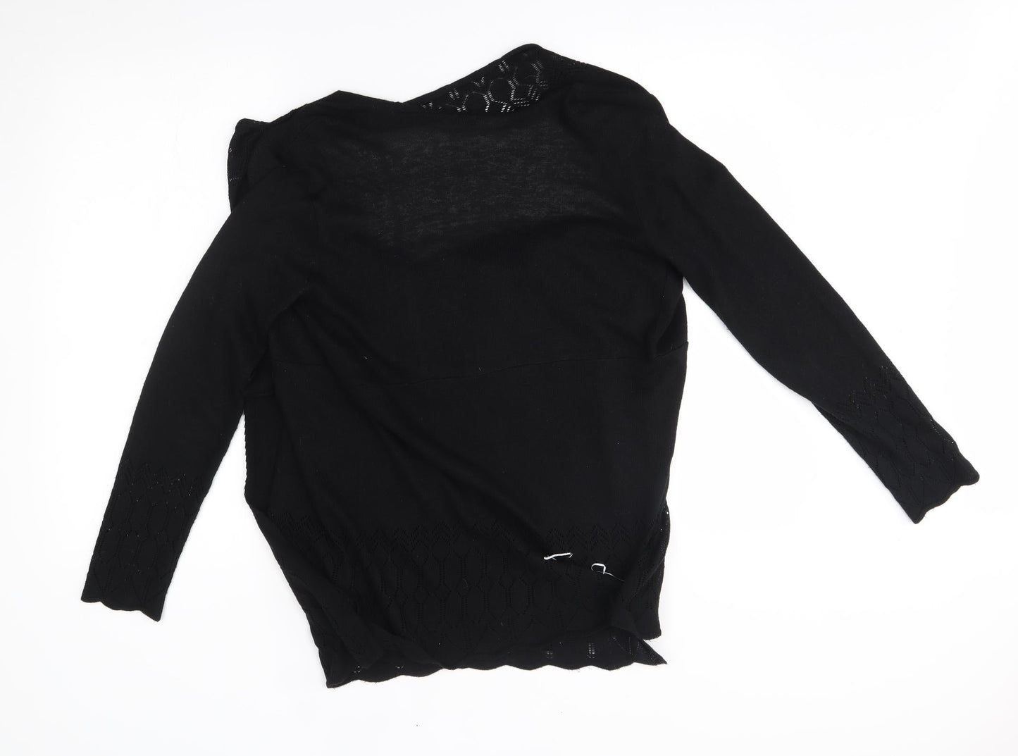 Womens UK Size M M&Co Black Wrap Jumper