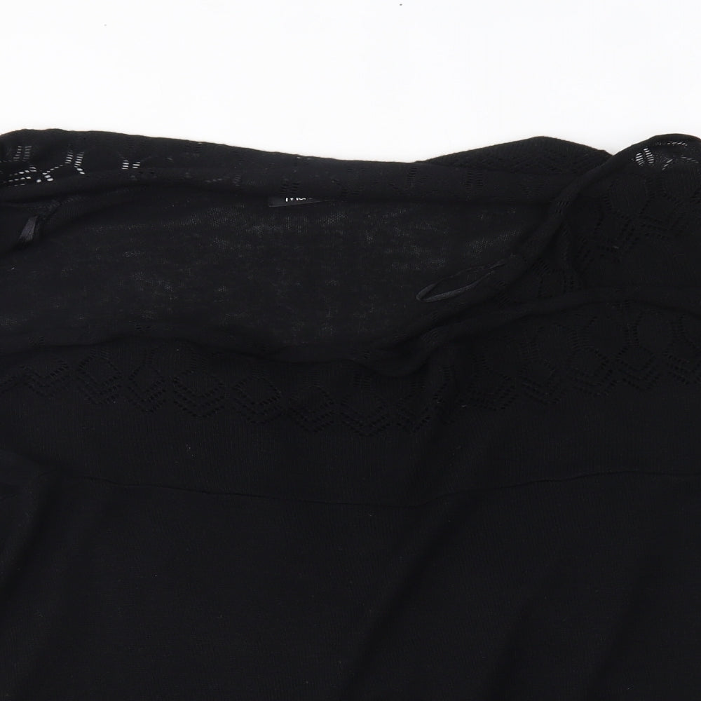 Womens UK Size M M&Co Black Wrap Jumper