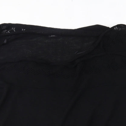 Womens UK Size M M&Co Black Wrap Jumper