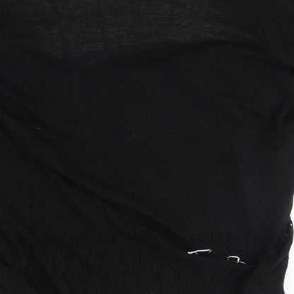 Womens UK Size M M&Co Black Wrap Jumper