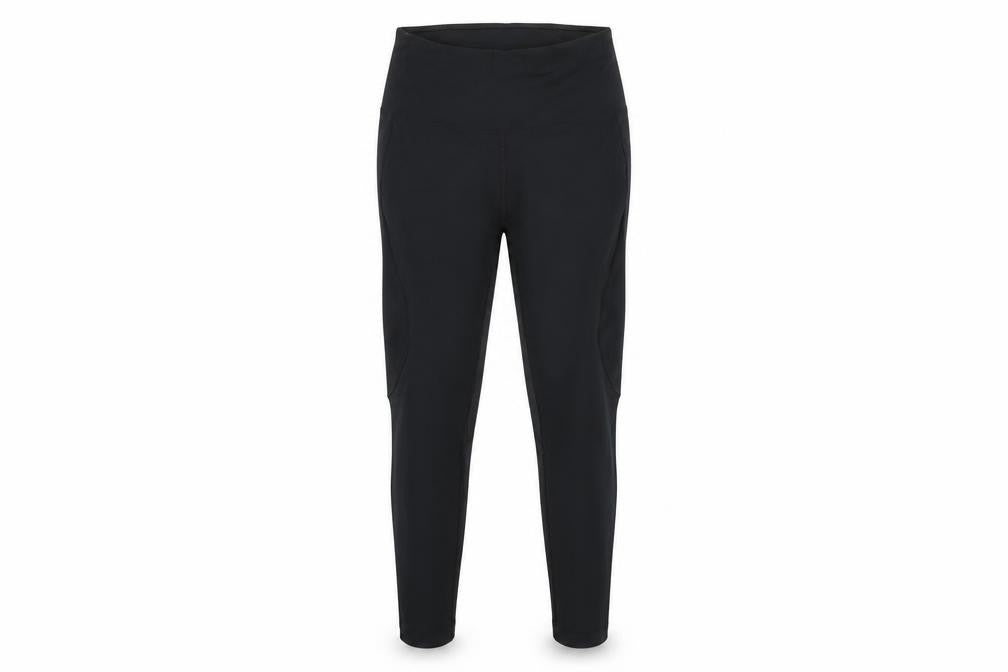 Front view of ASOS women’s black leggings, size UK 8, 29-inch leg