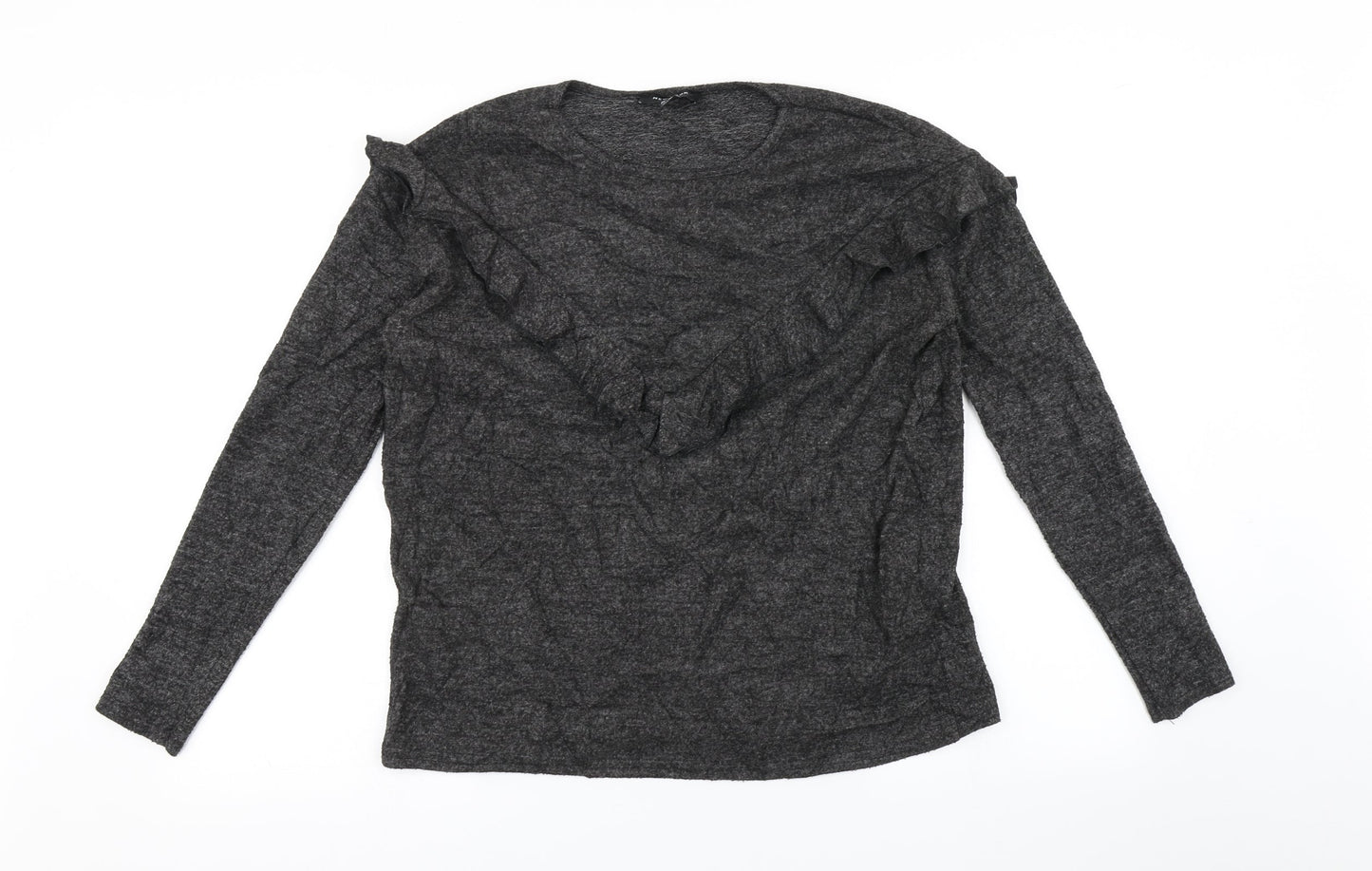 Womens UK Size S New Look Grey Basic T-Shirt