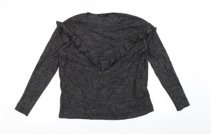 Womens UK Size S New Look Grey Basic T-Shirt