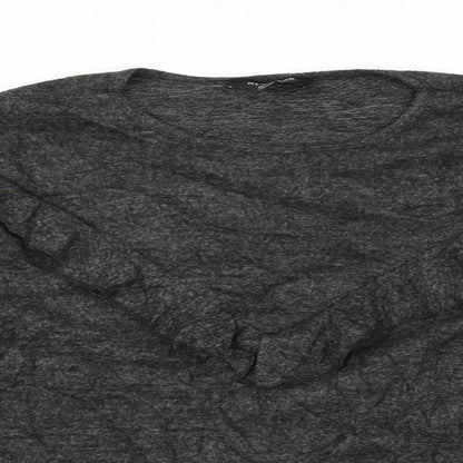 Womens UK Size S New Look Grey Basic T-Shirt