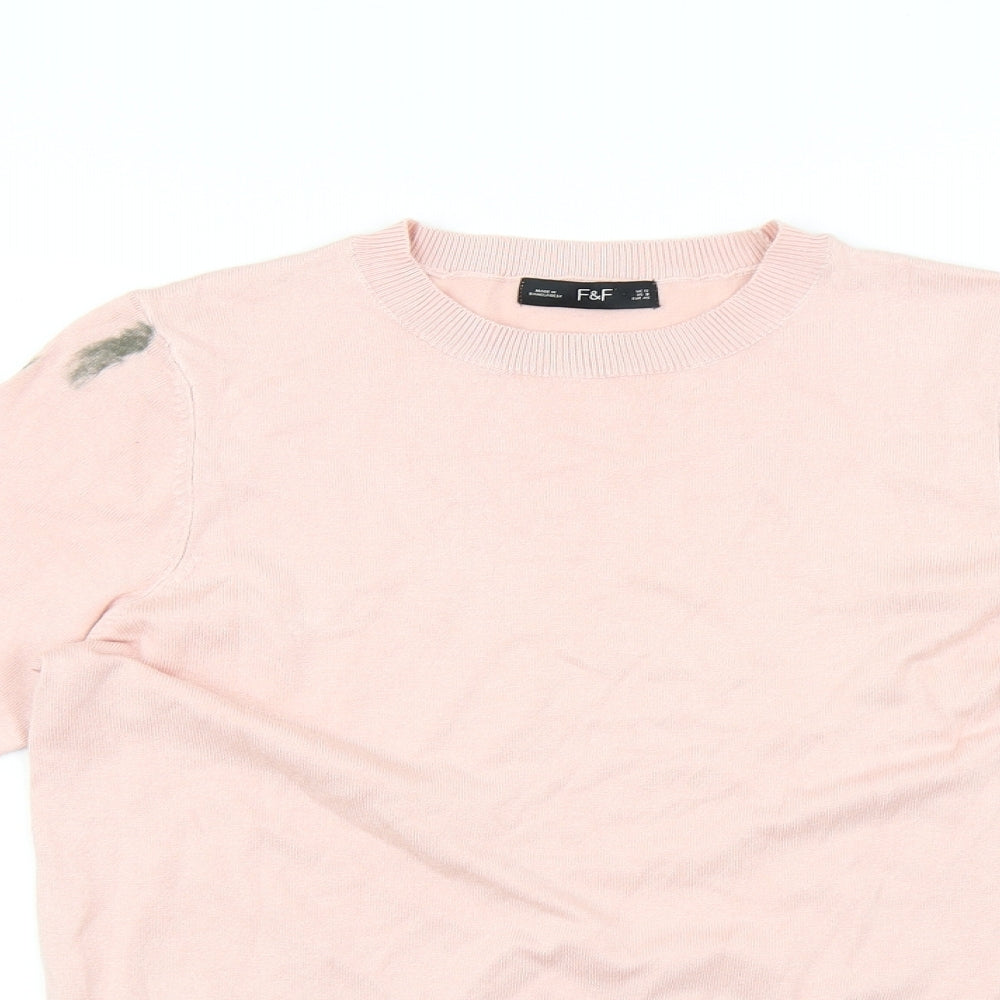 F&F Womens Pink   Basic T-Shirt Size 12