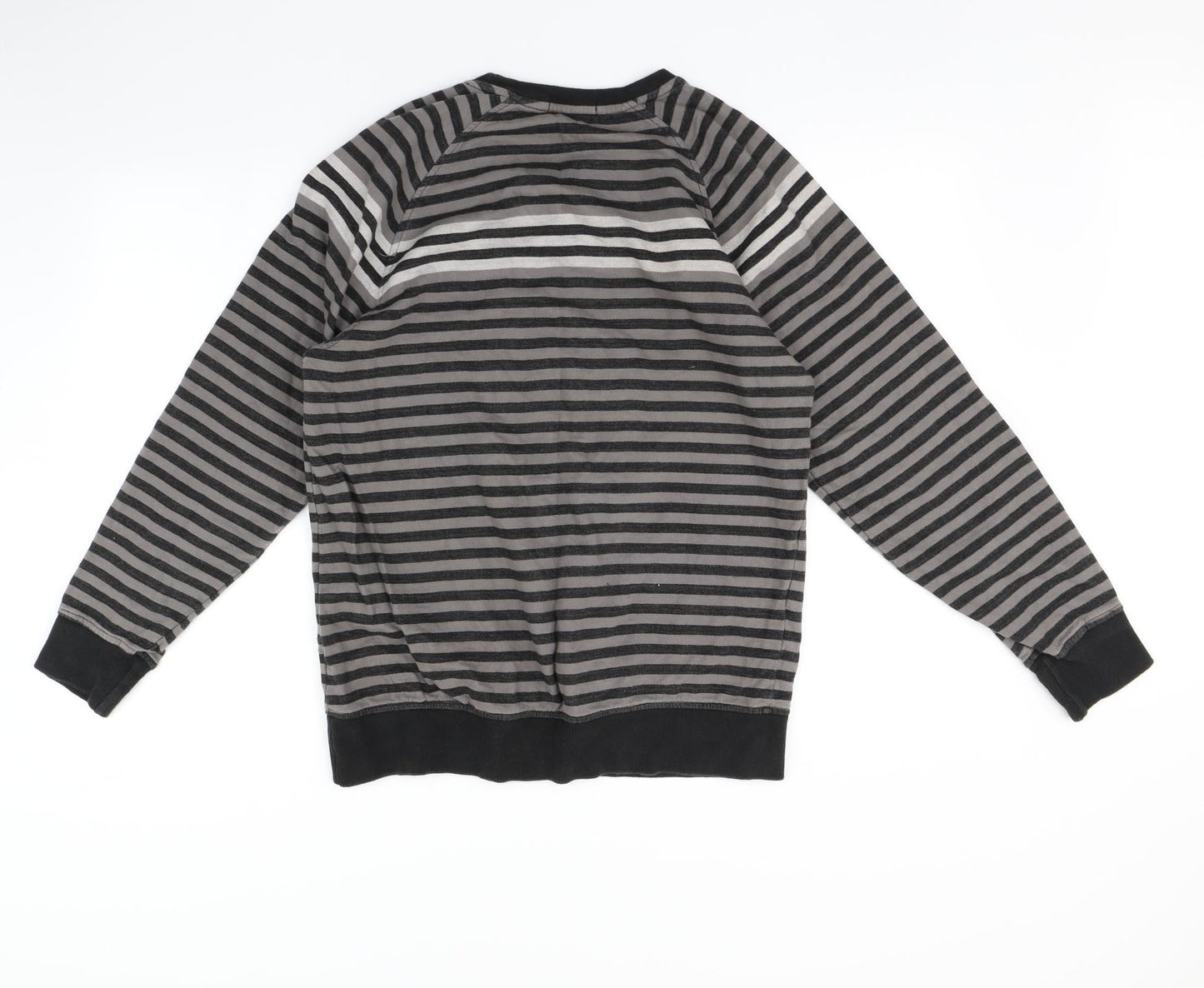 George Mens Black Striped  Pullover Jumper Size S